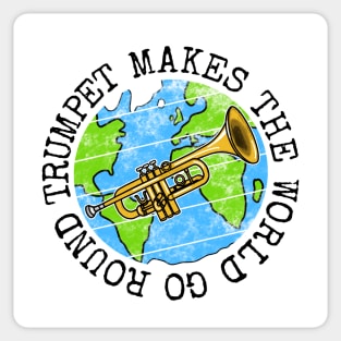 Trumpet Makes The World Go Round, Trumpeter Earth Day Sticker